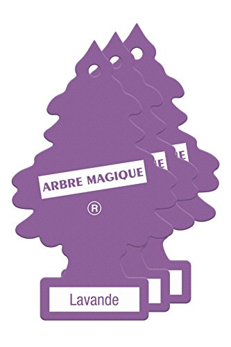 Arbre Magique PER90520 1 Pack de 3 Ambintadores Pino celulosa Aroma Lavanda para Colgar Coche