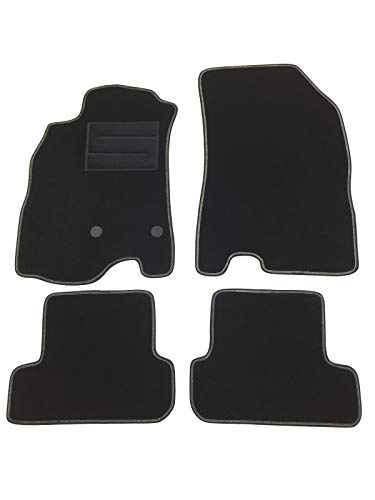 ASC - Juego de alfombrillas para Renault Mégane III (año de fabricación 2008 - 2016) - Alfombrillas para coche con logo y talonera ASC - Juego de alfombrillas para Renault Mégane III (año de fabricación 2008 - 2016) - Alfombrillas para coche con logo y talonera