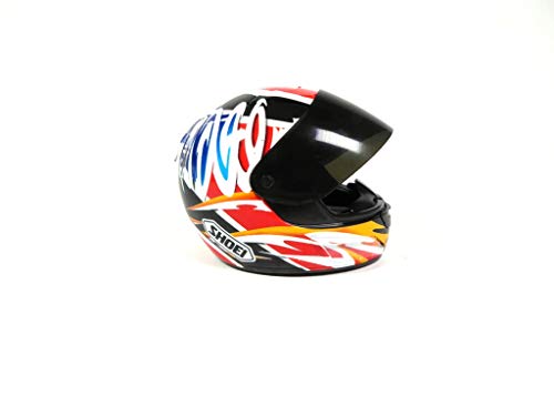 Atlas Alex Criville Motorcycle Helmet (WC 500 1999) - Miniature 1/5 Scale (7x7 cms) - Detachable Visor, Clip-on Article on Engraved Base (Supplied) - Ref MC018