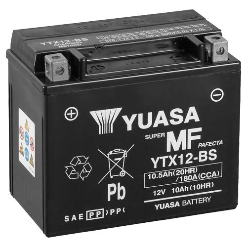Batteria Yuasa YTX12-BS, 12 V/10 AH (dimensioni: 150 x 87 x 130) per Aeon Cobra 350 anno di costruzione 2010
