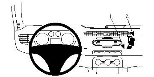 Brodit ProClip - Kit de coche para Alfa Romeo Giulietta 10-14 (para Europa, ángulo de montaje)