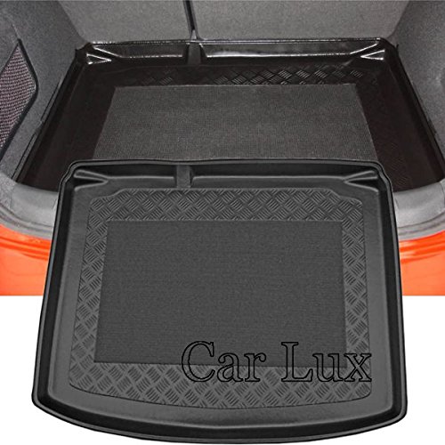 Car Lux AR01397 - Alfombra Cubeta Protector cubre maletero a medida con antideslizante para Leon 2 1P