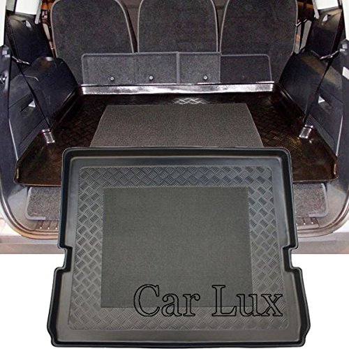 Car Lux AR01908 - Alfombra Cubeta Protector cubre maletero a medida con antideslizante S-Max de 7 Plazas