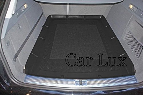 Car Lux AR03556 - Alfombra Bandeja Cubeta Protector cubre maletero a medida con antideslizante para A6 C7 Avant