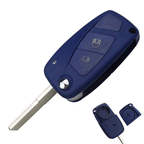 Carcasa llave para Fiat Panda Bravo Qubo Grande Punto Idea Stilo | 2 Botones | Mando a distancia Carcasa llave para Fiat Panda Bravo Qubo Grande Punto Idea Stilo | 2 Botones | Mando a distancia