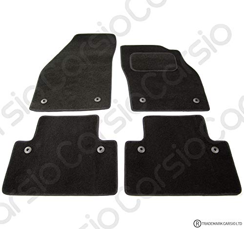 Carsio CARP-CUT-1324-(39 x 8) Alfombrillas de Coche a Medida para C30 de 2006 a 2012-juego de 4 Piezas con 8 Clips