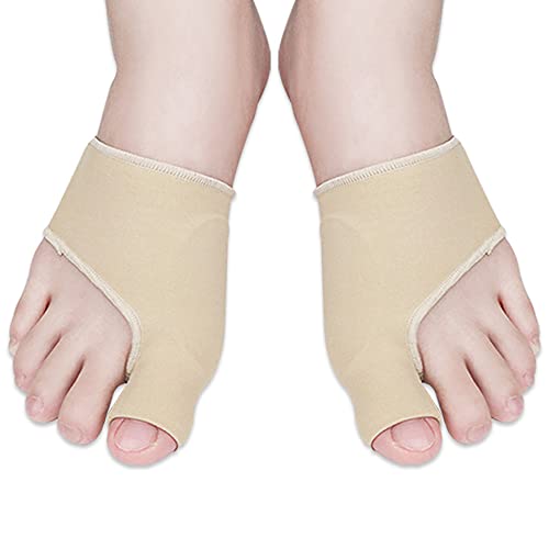 Corrector De Juanetes, Funda De Juanete, Separador Dedos Pie, Protector De Juanetes,Con Almohadilla de Gel de Silicona, Para Tratar El Dolor En Hallux Valgus, Juanetes Corrector Nocturno y Dia.(4 PCS)