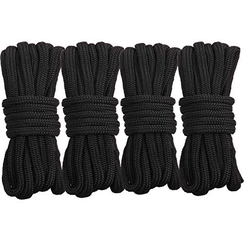 Cuerda de Amarre Trenzada de Nylon para Barcos Dockline Doble Trenzado Línea,Diametro 10mmde Anclaje Accesorios para Barcos Línea de Remolque para Barcos Cuerda para Exteriores, (4pcs, 10mm,16.5FT)