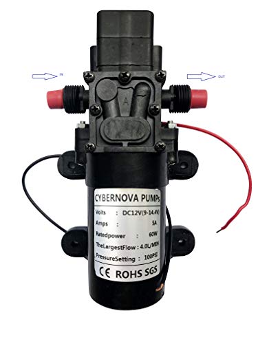 CYBERNOVA Bomba autocebante de diafragma de alta presión de agua dulce de DC 12 V 100 PSI 4,5 l/m con interruptor de presión Caravana/Barco/RV/Jardín (3210) CYBERNOVA Bomba autocebante de diafragma de alta presión de agua dulce de DC 12 V 100 PSI 4,5 l/m con interruptor de presión Caravana/Barco/RV/Jardín (3210)