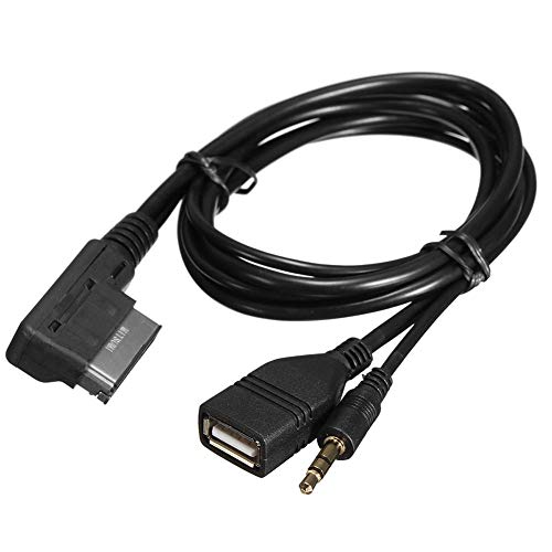 EBTOOLS Carga Cable de Audio Auxiliar Music Interfaz MDI AMI MMI Cable USB AUX Adaptador de interfaz de Audio USB para Cargador A6L A8L Q7 A3 A4L A5 A1
