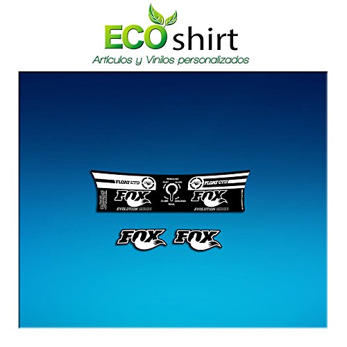 Ecoshirt GE-XRAK-HD1I Pegatina Sticker Shock Fox Float CTD Evolution Series Am197 Aufkleber Decals Autocollants Amortiguador, Blanco