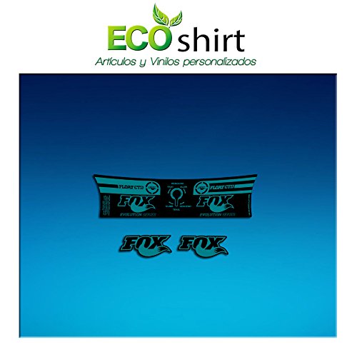 Ecoshirt ZK-IREH-JZVV Pegatina Sticker Shock Fox Float CTD Evolution Series Am197 Aufkleber Decals Autocollants Amortiguador, Turquesa