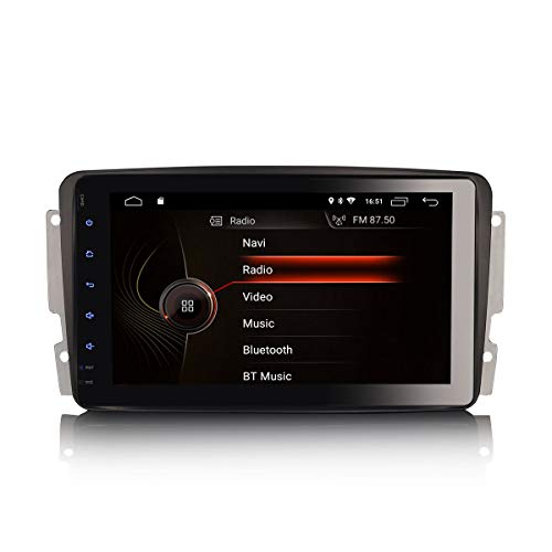 ERISIN 8 Pulgadas Android 10.0 Estéreo de Automóvil para Mercedes Benz C/CLK/CLC Clase W203 W209 Soporte GPS Sat Nav Carplay Android Auto DSP Bluetooth WiFi 4G Dab + TPMS Mirror Link