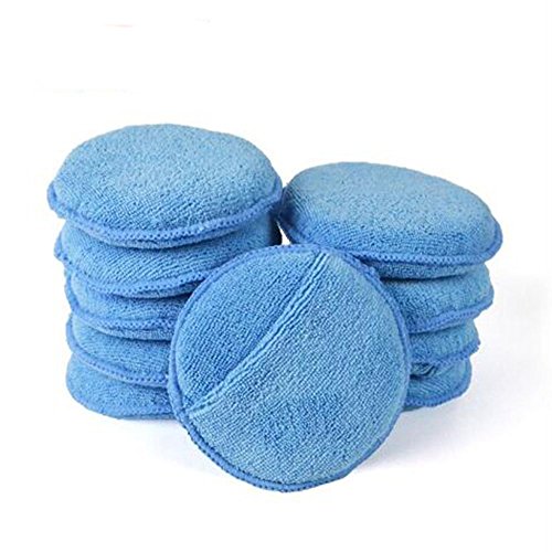 Esponjas de esponja para encerar el coche Paquete de 5 almohadillas para encerar polaco Esponja de microfibra Esponja Aplicador de limpieza Almohadillas de detallado 12 * 12 cm