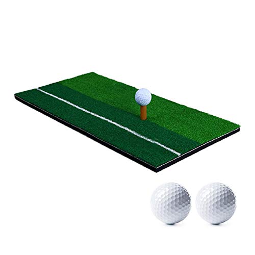 Esterilla portátil para práctica de golf 60 x 30 cm, Alfombrilla de práctica con hierba de golf para entrenamiento en interiores y exteriores, Alfombra de Práctica para deportes con tee de golf