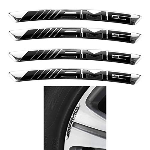 Etiqueta engomada de la letra de AMG de la marca del logotipo de la rueda de aluminio AMG