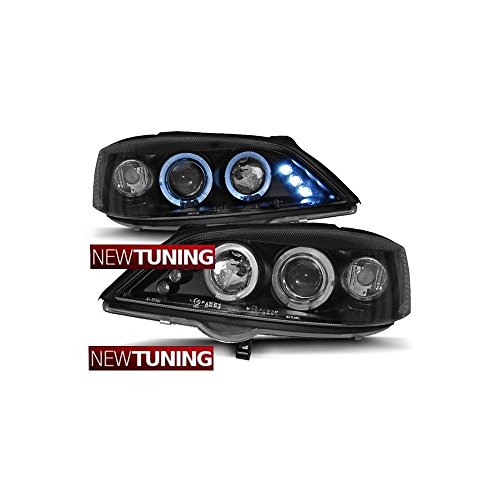 Faros delanteros OPEL ASTRA G 02.98-02.04 Angel Eyes Negro