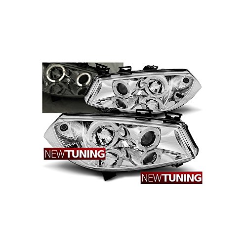 Faros delanteros para RENAULT MEGANE II 11.02-12.05 ANGEL EYES CHROME