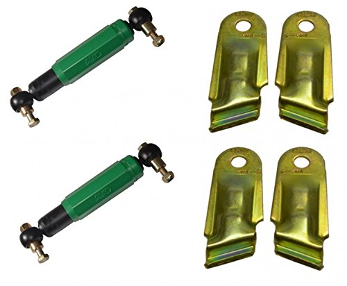 FKAnhängerteile 2 amortiguadores de eje AL-KO Octagon verde + 2 soportes.