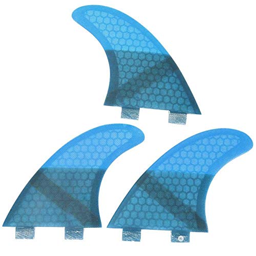 FOLOSAFENAR Accesorio de Surf de tamaño pequeño con propulsor de Aleta de Surf de Material de Fibra de Vidrio, para Ondas Huecas, para Tabla Larga(Blue)