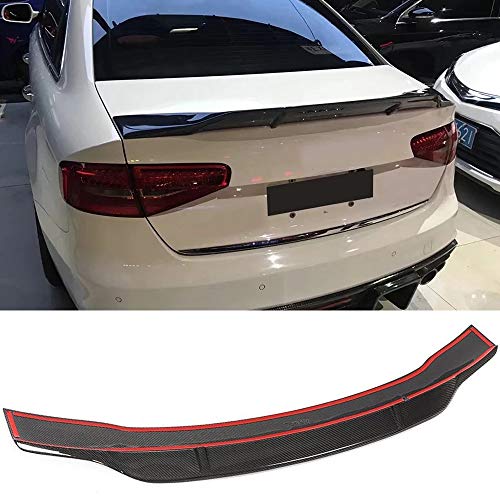 GODLV Coche Carbono Trasero Alerón Maletero, para Audi A4 B8.5 2013-2016 Rear Spoilers, Car Tailgate Boot Lid Wing Modified Styling Kits Accessories