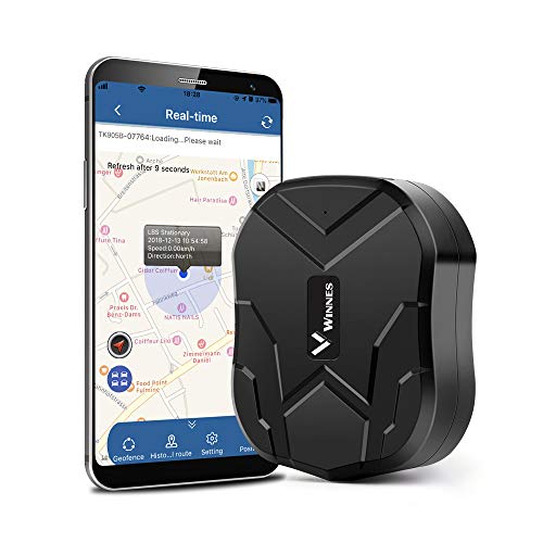 Hangang GPS Tracker GPS para Coche Impermeable/gsm/gprs Tracking 150 Días Standby GPS Tracker Tracker Mini Magnético para Coche Oculta para Protección antirrobo del vehículo y Niños/Mayores/Personal