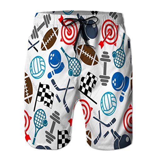 Holefg3b Swim Trunks Shorts de Playa para Hombre Shorts de poliéster Casual artículos Deportivos Color sin patrón
