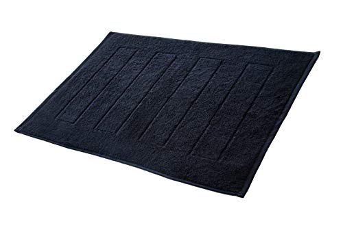 Hometex Premium Textiles Alfombrilla de baño Alfombrilla de Ducha 50 x 70 cm | 100% algodón - ÖKOTEX 100 - Negro