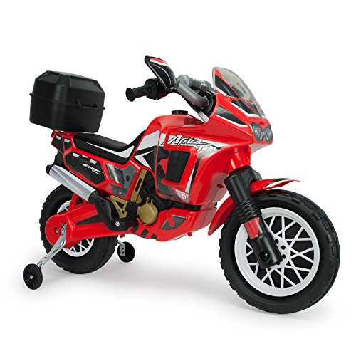 INJUSA – Moto África Twin de 6V Licenciada con Maletín Trasero y Ruedas Estabilizadoras Recomendada a Niños +3 Años, Color Rojo INJUSA – Moto África Twin de 6V Licenciada con Maletín Trasero y Ruedas Estabilizadoras Recomendada a Niños +3 Años, Color Rojo