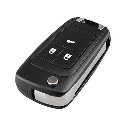 Kelay - Carcasa para llave de coche con 2 botones. Compatible con modelos de Opel/Vauxhall/Buick Astra, Insignia y Vectra, y Chevrolet Cruze, Aveo, Spark, Captiva y Orlando negro,