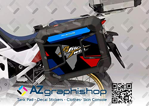 Kit de 2 protectores adhesivos para maletas Honda Africa Twin CRF 1100 L Adventure Sports V-AT-CRF-1100-P (Tricolor)