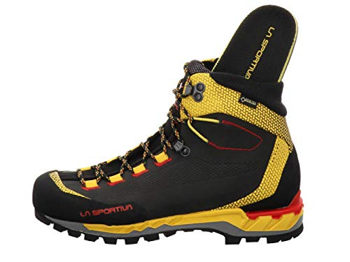 LA SPORTIVA Trango Tech Leather GTX, Botas de montaña Hombre, Black/Yellow, 44 EU