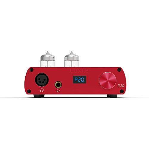 LOXJIE P20 Amplificador para Auriculares Audio Mini Hi-Fi estéreo 6N3 NJW1195 600mW at 64Ω (Rojo)