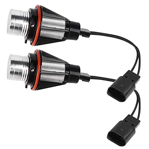 Luz LED de ojos de ángel para coche, 2 uds lámpara de luz LED de ojos de ángel brillante 6000K 5W para coche para E60 E61 E39 E53 Luz LED de ojos de ángel para coche, 2 uds lámpara de luz LED de ojos de ángel brillante 6000K 5W para coche para E60 E61 E39 E53