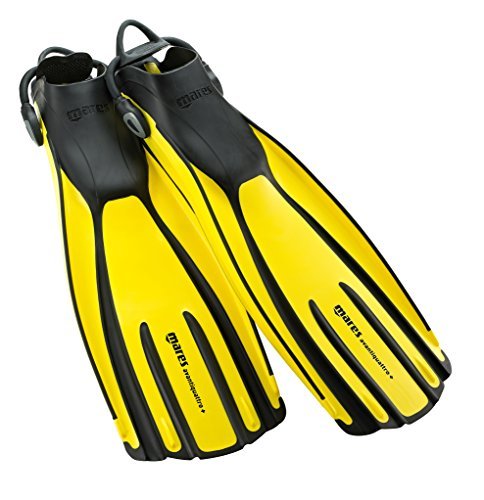 Mares Fins Avanti Quattro Plus Regular Flipper with Strap - Yellow/RYL by Mares