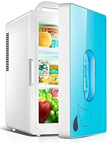 Mini nevera 20L / 25L Pequeño dual del coche Refrigerador, Mini refrigerador individual en dormitorio for alquiler de casa, más fresco y - termoeléctrico, 20l gris claro, 1yess