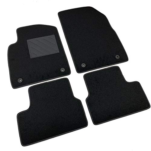 MTC Alfombrillas para Opel Astra J desde 2009 hasta 2015 a medida, antideslizantes, talonera de PVC Fix de anclaje MTC Alfombrillas para Opel Astra J desde 2009 hasta 2015 a medida, antideslizantes, talonera de PVC Fix de anclaje