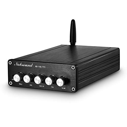 Nobsound NS-14G PRO Bluetooth 5.0 HiFi Estéreo 200 W 2.1 Canal Subwoofer Power Amplifier Audio Amp Treble Bass Control Home Speaker Car Audio con fuente de alimentación