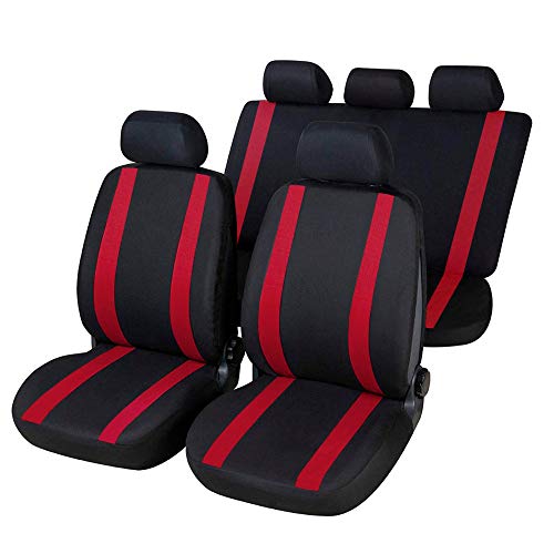 onkar Fundas de asiento compatibles con Astra (2004 – 2010) compatibles con asientos con airbag, reposabrazos lateral, asientos traseros separables K72S0615