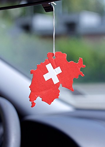 Perfumador Ambientado 5 piezas coche bandera Suiza en olor vainilla