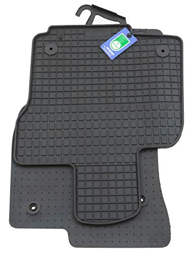 PETEX Alfombrillas de Goma para VW Caddy V a Partir de 11/2020, Delanteras, Negras, 4 Piezas