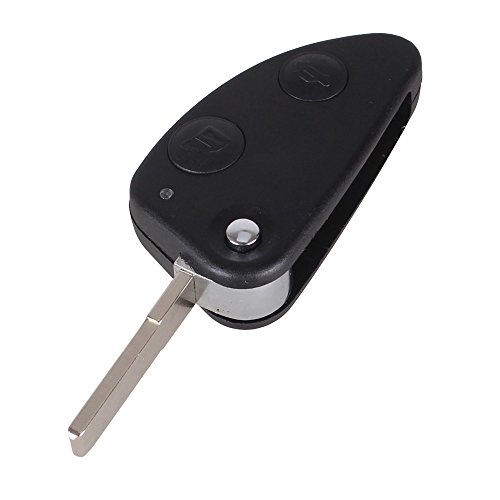 PHONILLICO - Carcasa llave para Alfa Romeo 147 156 166 GT JTD – Carcasa para llave con mando a distancia con 2 botones con hoja