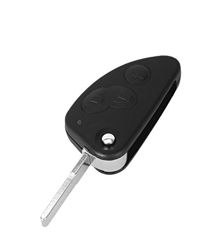 PHONILLICO - Carcasa para llave de Alfa Romeo 147 156 166 GT JTD TS Brera Mito – Carcasa para llave con mando a distancia con 3 botones hoja PHONILLICO - Carcasa para llave de Alfa Romeo 147 156 166 GT JTD TS Brera Mito – Carcasa para llave con mando a distancia con 3 botones hoja