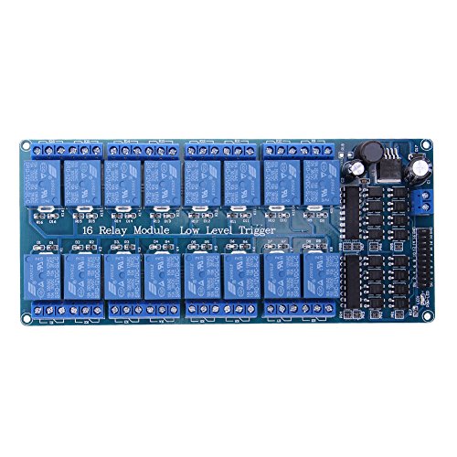 Placa del módulo de relé de 16 canales 5V 12V para Arduino PIC AVR MCU DSP ARM PLC