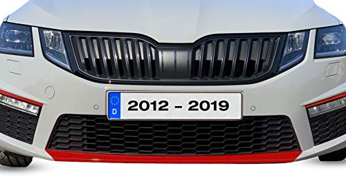 PrintAttack G002 - Alerón delantero (lámina 3M Wrap 1080) P007 | año 2012-2019 | prefacelift + Facelift | negro/carbono/rojo (3M G13 Hotrodred)