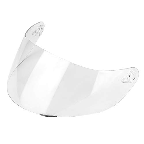 Qiilu Motocicleta Wind Shield Helmet Lente Visor Shield Full Face Fit para AGV K1 K3SV K5(Transparente)
