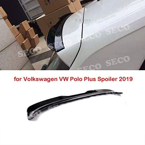 QTCD Abs Spoiler De Techo Trasero Alerones De Ventana Trasera Spoiler para Volkswagen VW Polo Plus 2019 Negro