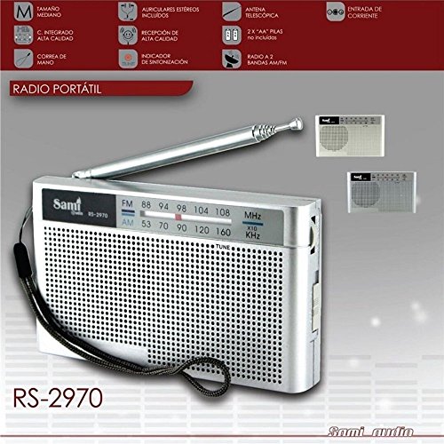 Radio Bolsillo - Am/FM - Tamaño Mediano - Altavoz Interno Auriculares Incluidos