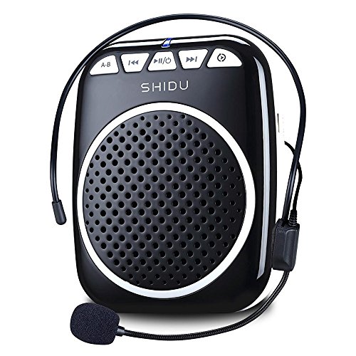 Recbot Amplificador de Voz portátil Diadema con micrófono Cable Formato de Audio MP3 para Profesores guías presentaciones Entrenadores promociones Cantar Etc
