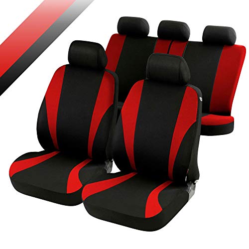 rmg-distribuzione Fundas de asiento compatibles con Meriva (2003 – 2010), compatibles con asientos con airbag, reposabrazos lateral, asientos traseros divididos R02S0629